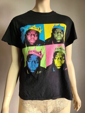 Black Graphic Pop-Art Notorious B.I.G. T-Shirt